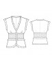 Fashion Designer Sewing Patterns - Ruffled Blouse with Fitted Waist