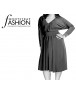 Fashion Designer Sewing Patterns - Dolman Sleeve Ruched Front Knit Dress