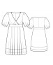 Fashion Designer Sewing Patterns - Surplice Puff Sleeve Empire Waist Dress