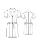 Fashion Designer Sewing Patterns - Shirt Dress with Double-Stitched Seams