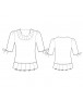 Fashion Designer Sewing Patterns - Scoop-Neck Blouse with Pleats