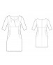Fashion Designer Sewing Patterns - High-Waisted Dress with Pointed Neckline