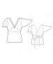 Fashion Designer Sewing Patterns - Flutter Split Sleeves Top