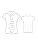Fashion Designer Sewing Patterns - Capped-Sleeved Blouse with Front Ruffle