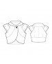 Fashion Designer Sewing Patterns - Cropped Curved Jacket with Draped Cap Sleeves