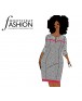 Fashion Designer Sewing Patterns -  Long Sleeve Slash Neck Dress