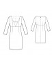Fashion Designer Sewing Patterns - Long-Sleeved, Fitted, V-Neck Dress